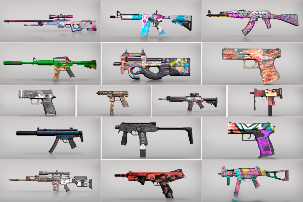 Skins from the Revolution Case