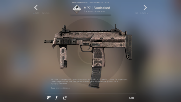 A photo of the MP7 | Sunbaked skin