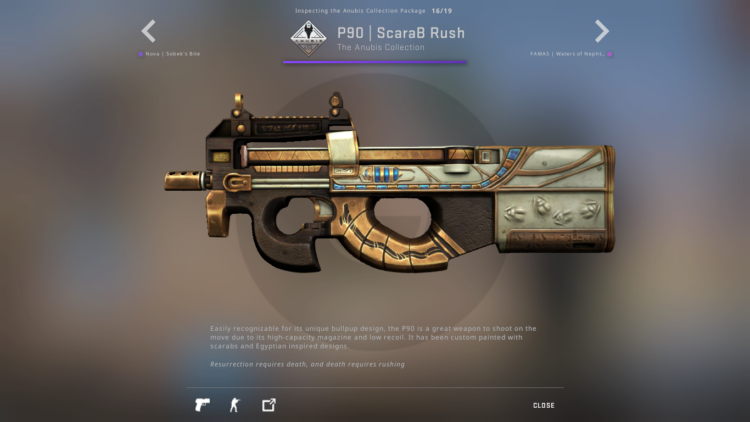A photo of the P90 | ScaraB Rush skin
