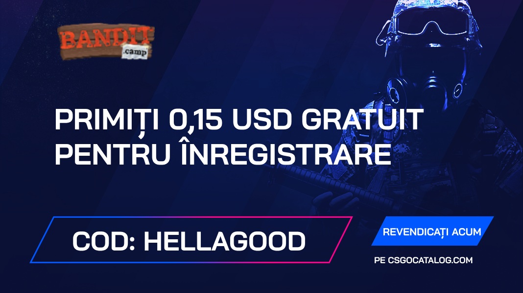 Bandit.Camp Coduri promoționale: Utilizați “hellagood” și obțineți 0.15$ gratuit