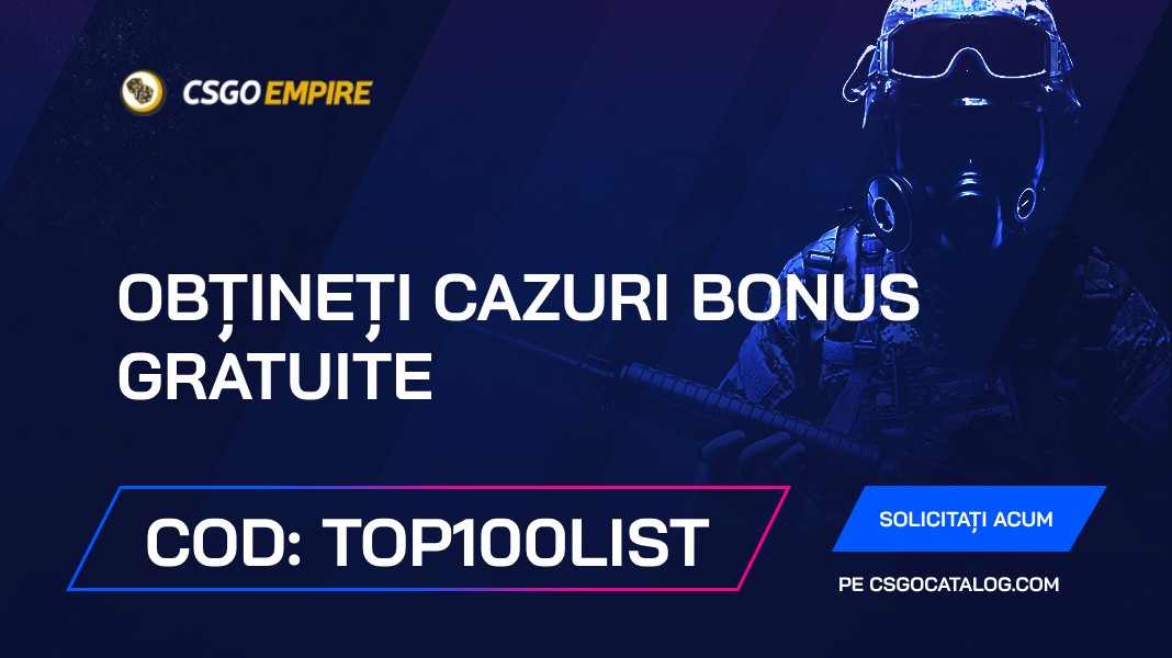 Coduri promoționale CSGOEmpire în 2024: Utilizați “top100list” și obțineți monede gratuite