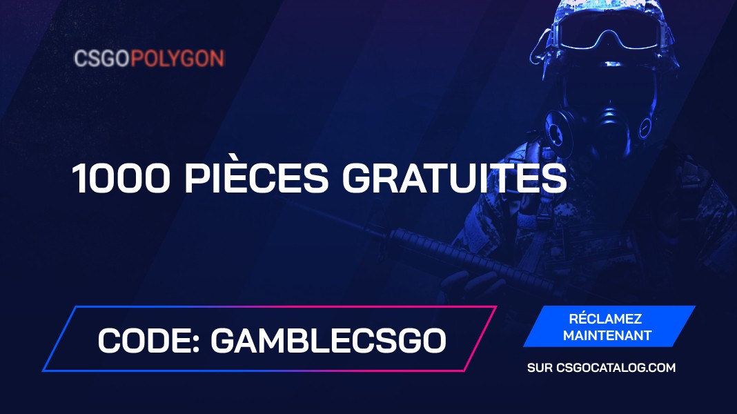 CSGOPolygon Code promo 2024: Utilisez « GAMBLECSGO » et obtenez 1000 pièces gratuites