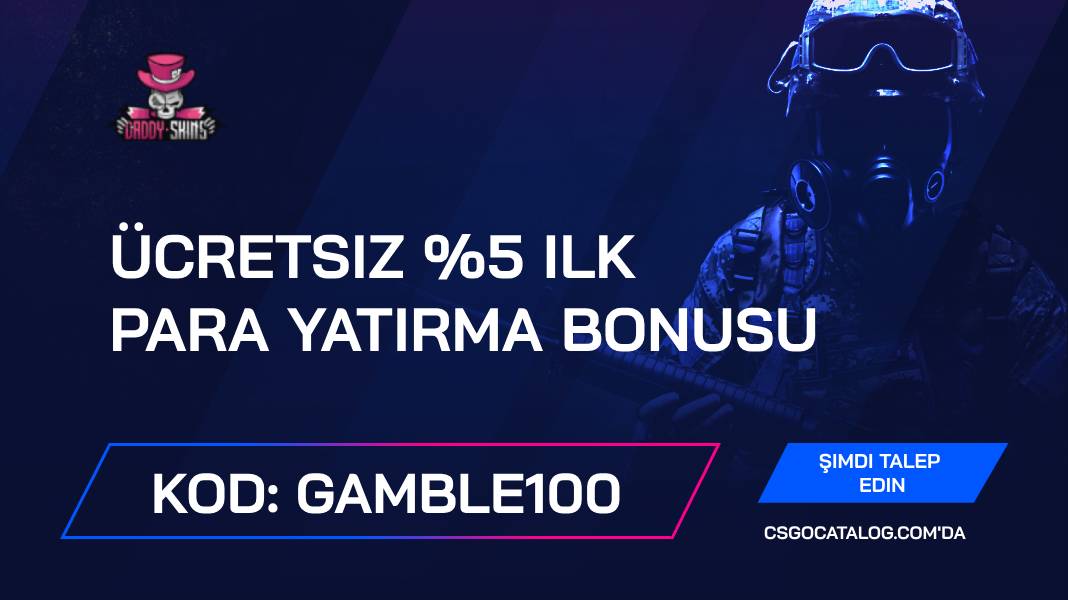 DaddySkins Promosyon Kodu: “gamble100” Kullanın ve İlk Para Yatırma Bonusu için +%8 Kazanın