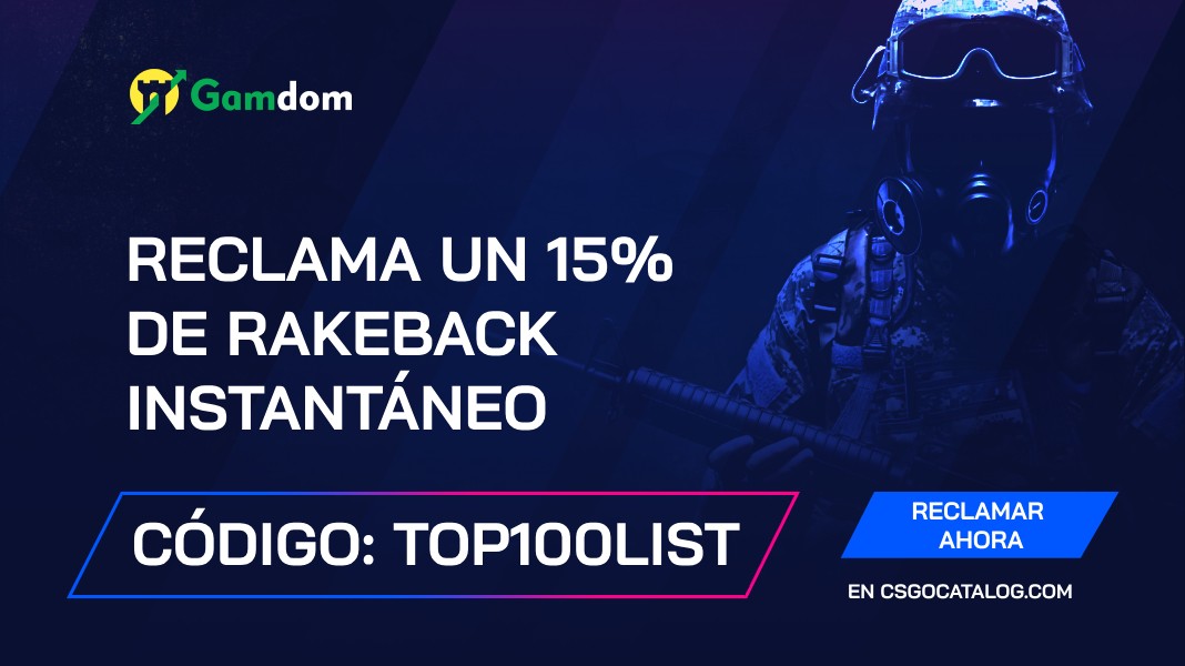 Gamdom Códigos Promocionales con revisión completa: Utilice “top100list” y reclamar 15% Rakeback