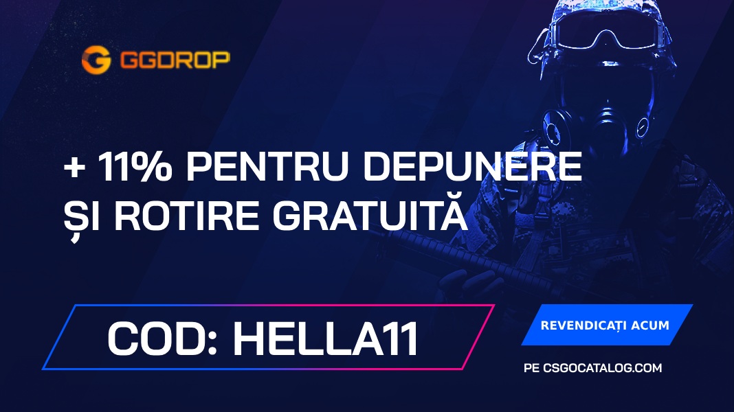 GGDrop Coduri promoționale: Utilizați „csgocatalog” și obțineți +11% Bonus de depozit