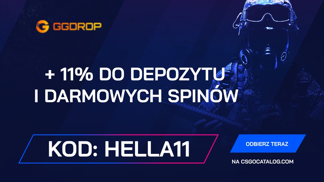 Kody promocyjne GGDrop: Użyj „csgocatalog” i uzyskaj +11% bonusu od depozytu