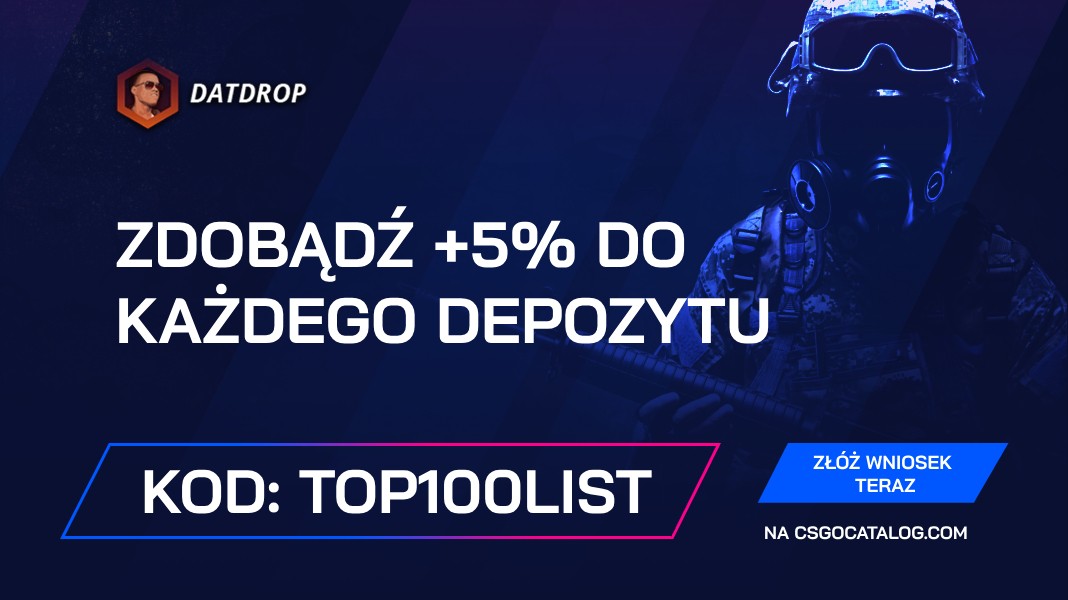 Kod promocyjny DatDrop: Użyj “top100list” i uzyskaj +5% do każdego depozytu