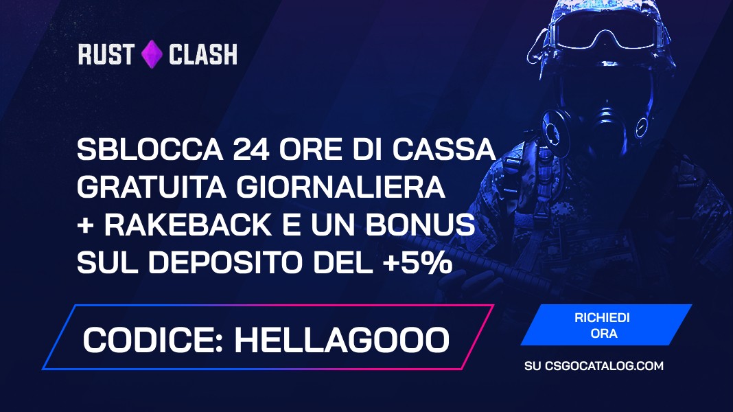 Codice promozionale RustClash: Usa “HELLAGOO” e sblocca un caso gratuito giornaliero