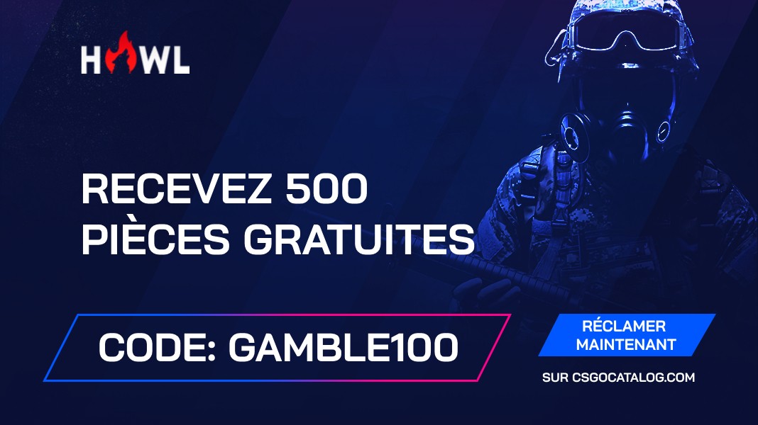 Codes Promo Howl.gg: Utilisez “Gamble100” et obtenez 500 pièces gratuites