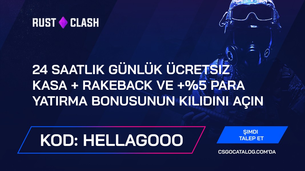 RustClash Promosyon Kodu: “HELLAGOOO” Kullanın ve Günlük Ücretsiz Çantanın Kilidini Açın