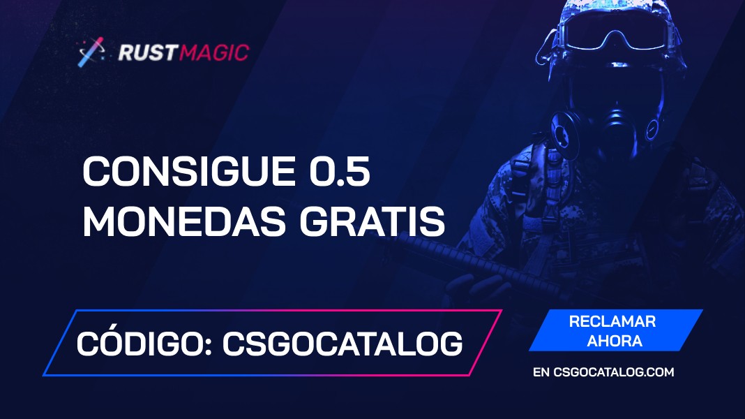 RustMagic Código Promocional: Usa «Csgocatalog» y consigue 0.5 monedas gratis