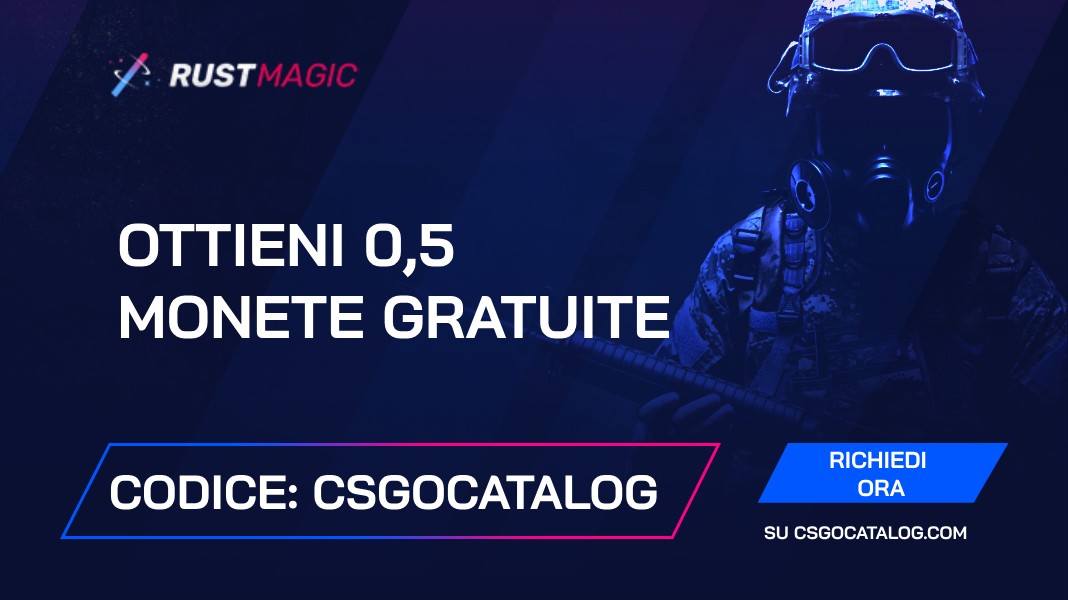 Codice promozionale RustMagic: Usa “Csgocatalog” e ottieni 0,5 monete gratis