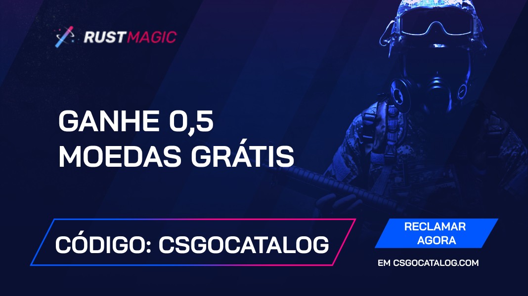 Código promocional RustMagic: Use “Csgocatalog” e ganhe 0,5 moedas grátis