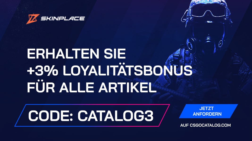 Skin.place Promo Code: Verwenden Sie “Catalog3” und erhalten Sie +3% LOYALTY BONUS