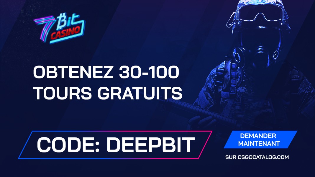 Code promo 7BitCasino 2024: Utilisez « DEEPBIT » pour 30 – 100 tours gratuits