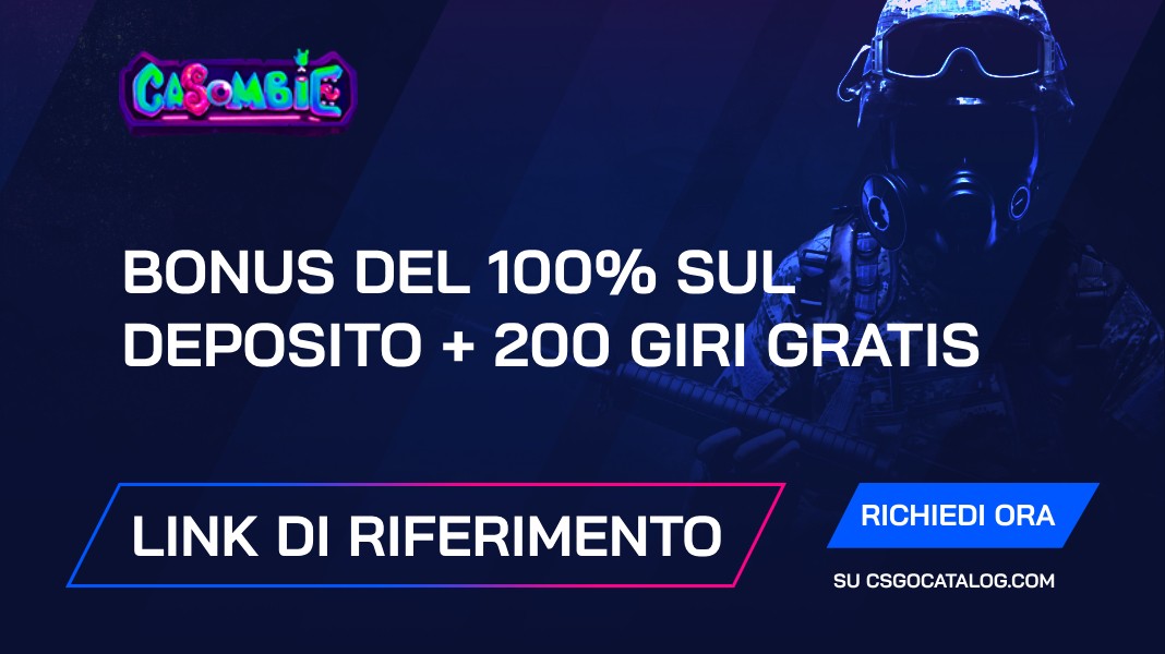 Bonus Casombie Casino 2024: Usa il link di riferimento e ottieni il 100% di bonus sul deposito + 200 giri gratis