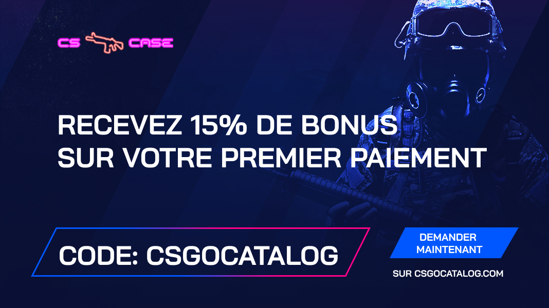 Code bonus CSCase 2024: Utilisez « CSGOCATALOG » et + 15% de bonus sur dépôt