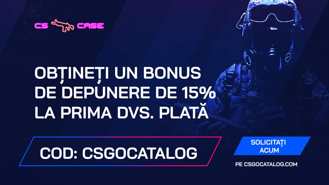 Cod bonus CSCase 2024: Utilizați „CSGOCATALOG” și + 15% bonus de depunere