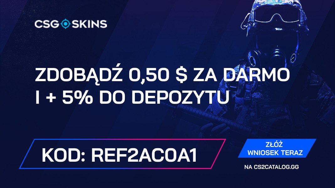 Kod promocyjny CSGO-Skins 2024: Użyj „REF2AC0A1” i Zdobądź $0.50 za darmo i + 5% do depozytu