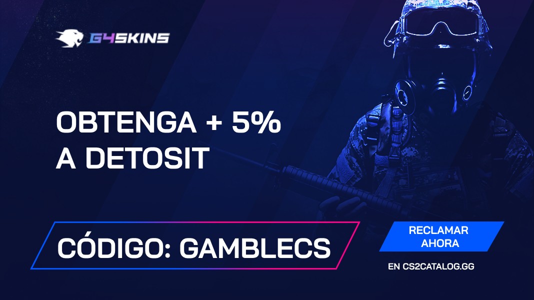 G4Skins Código Promocional 2024: Utilice «gamblecs» y Obtenga + 5% a detosit