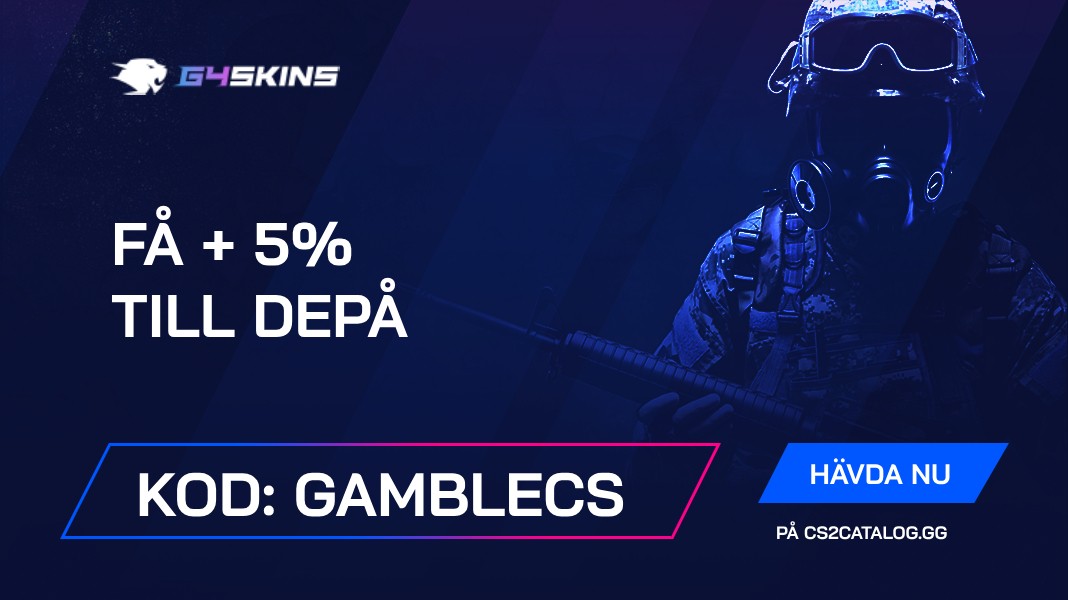 G4Skins kampanjkod 2024: Använd ”gamblecs” och få + 5% till detosit