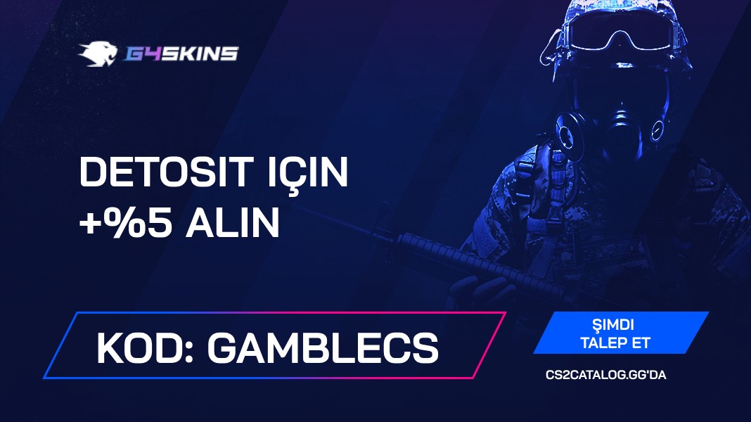 G4Skins Promosyon Kodu 2024: “gamblecs” kullanın ve +%5 indirim kazanın