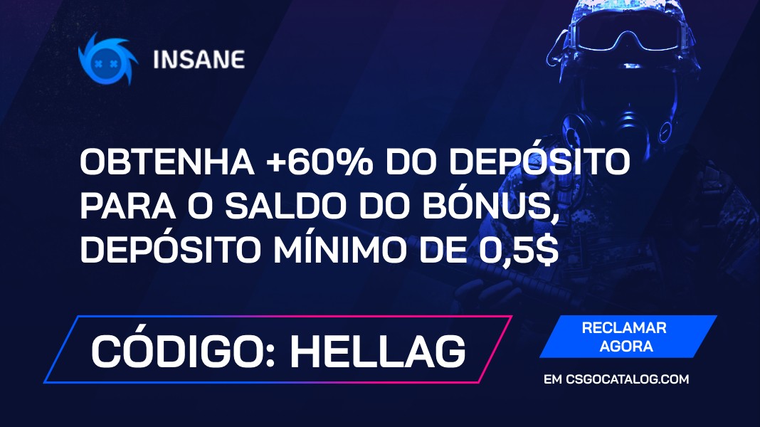 Revisão do código promocional Insane.GG em 2024: Use “Hellag” e receba +60% de bónus de depósito