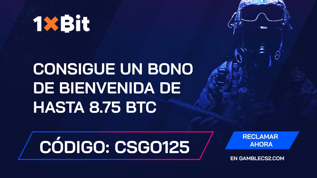 1xBit Código Promocional 2024: Usa “CSGO125” y consigue un bono de bienvenida de hasta 8.75 BTC