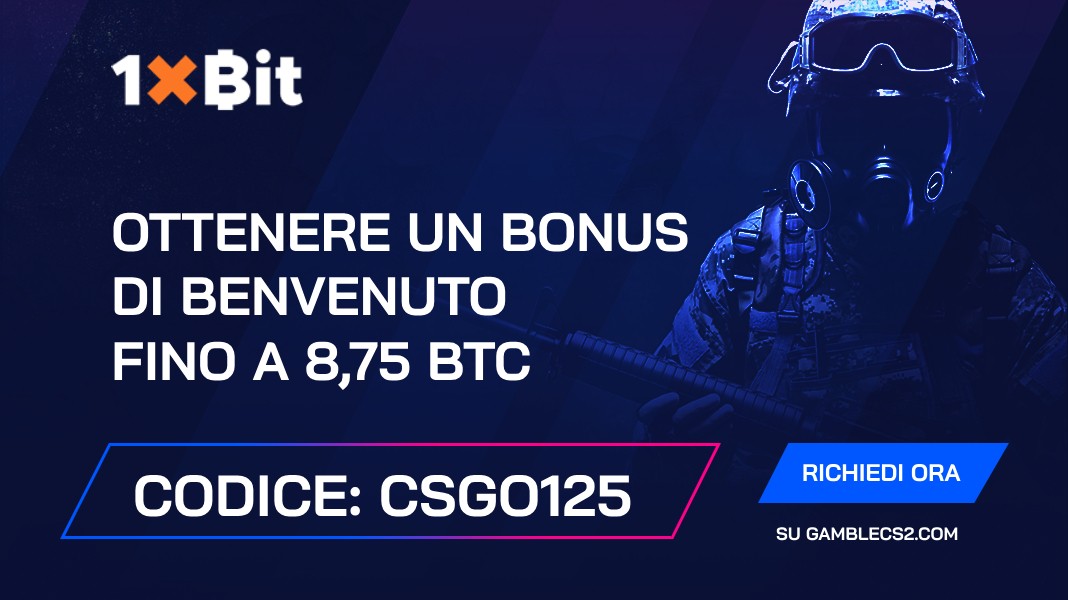 Codice promozionale 1xBit 2024: Usa “CSGO125” e ottieni un bonus di benvenuto fino a 8,75 BTC