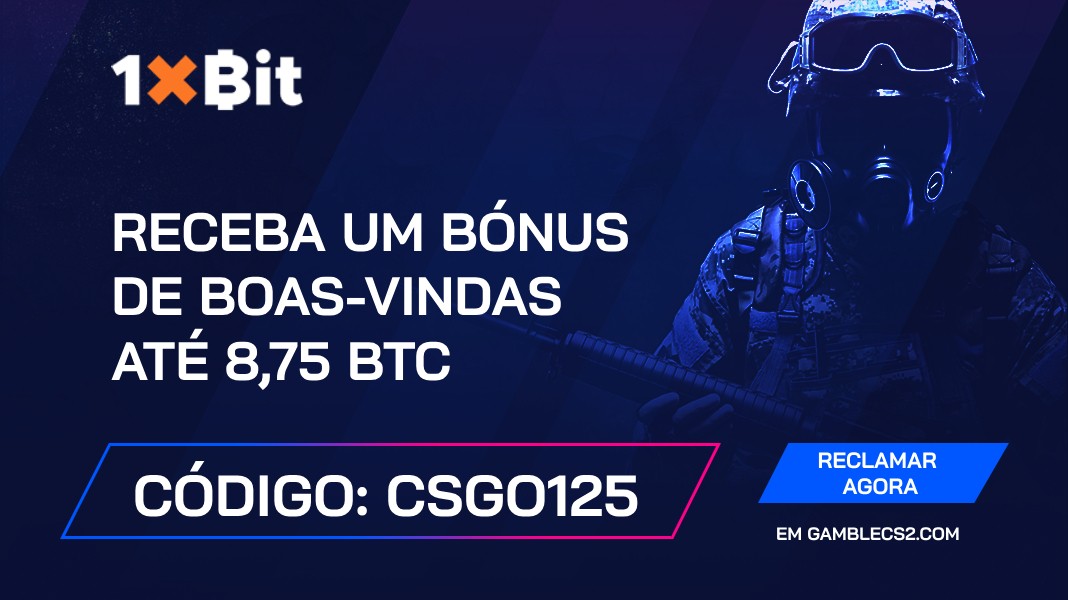 Código promocional 1xBit 2024: Use “CSGO125” e receba um bónus de boas-vindas até 8,75 BTC