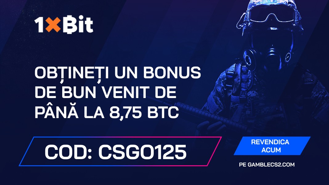 1xBit Cod promoțional 2024: Utilizați “CSGO125” și obțineți un bonus de bun venit de până la 8.75 BTC