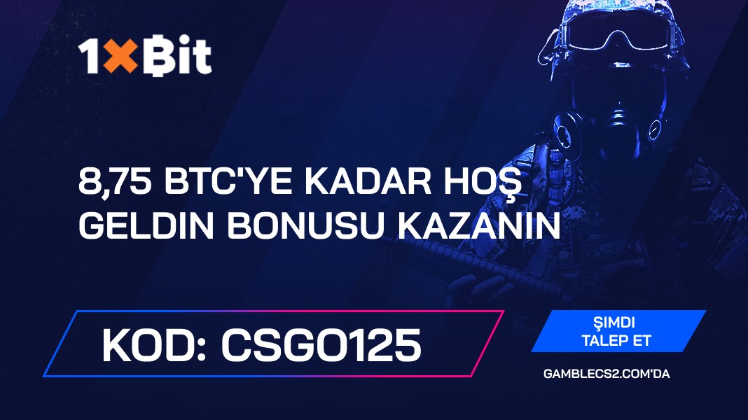 1xBit Promosyon Kodu 2024: “CSGO125” kullanın ve 8.75 BTC’ye kadar hoşgeldin bonusu kazanın