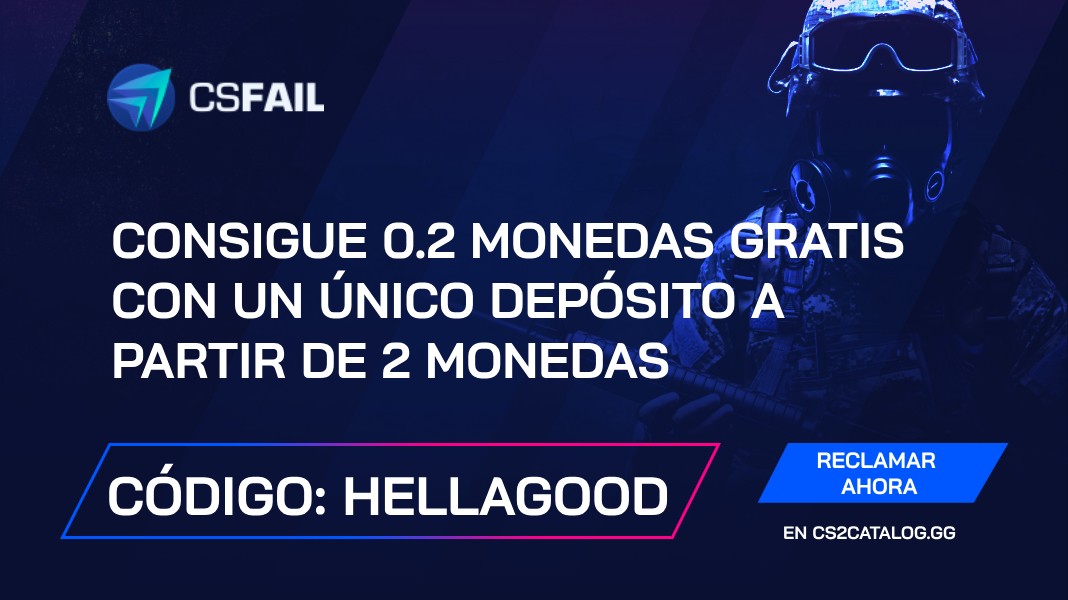 CS.Fail Código Promocional 2024: Utilice «hellagood» y obtener 0,2 monedas de forma gratuita con un depósito de una sola vez a partir de 2 monedas