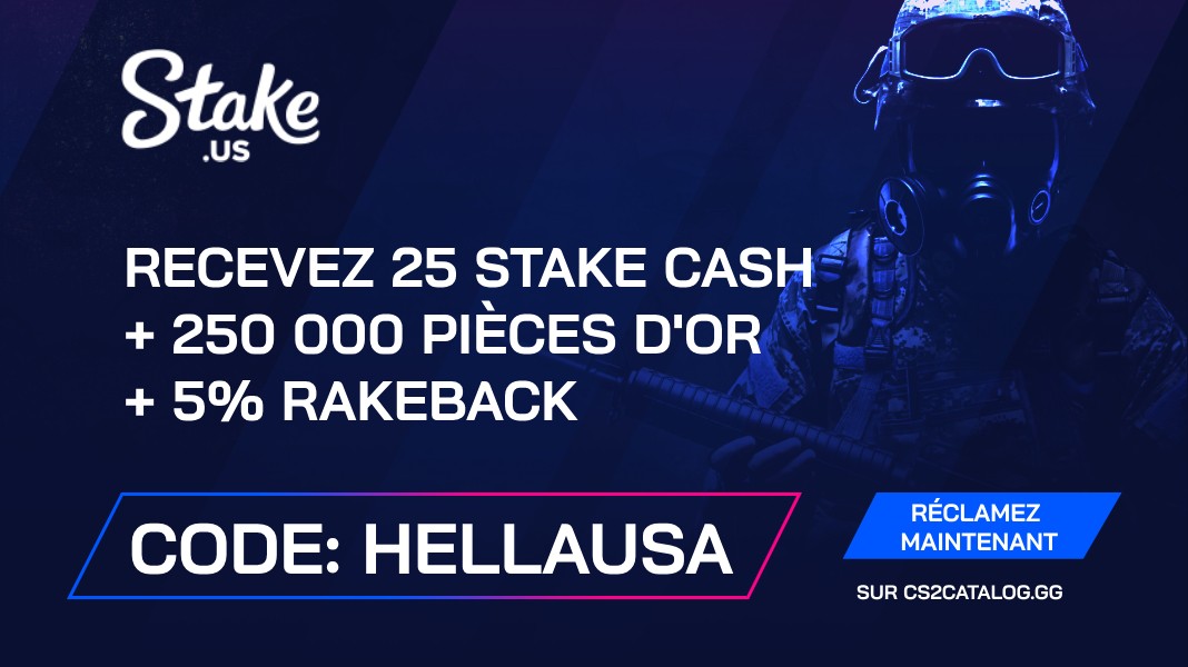 Codes de parrainage de Stake.US 2024: Utilisez « HellaUSA » et recevez 25 Stake Cash + 250,000 Gold Coins + 5% rakeback