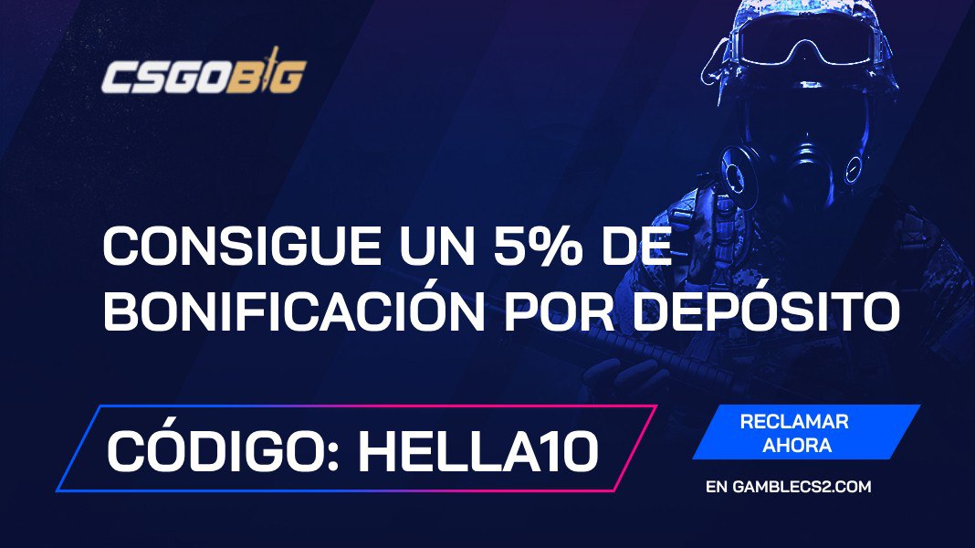 CSGOBig código promocional 2024: Utilice «HELLA10» y obtenga una bonificación por depósito del 5%