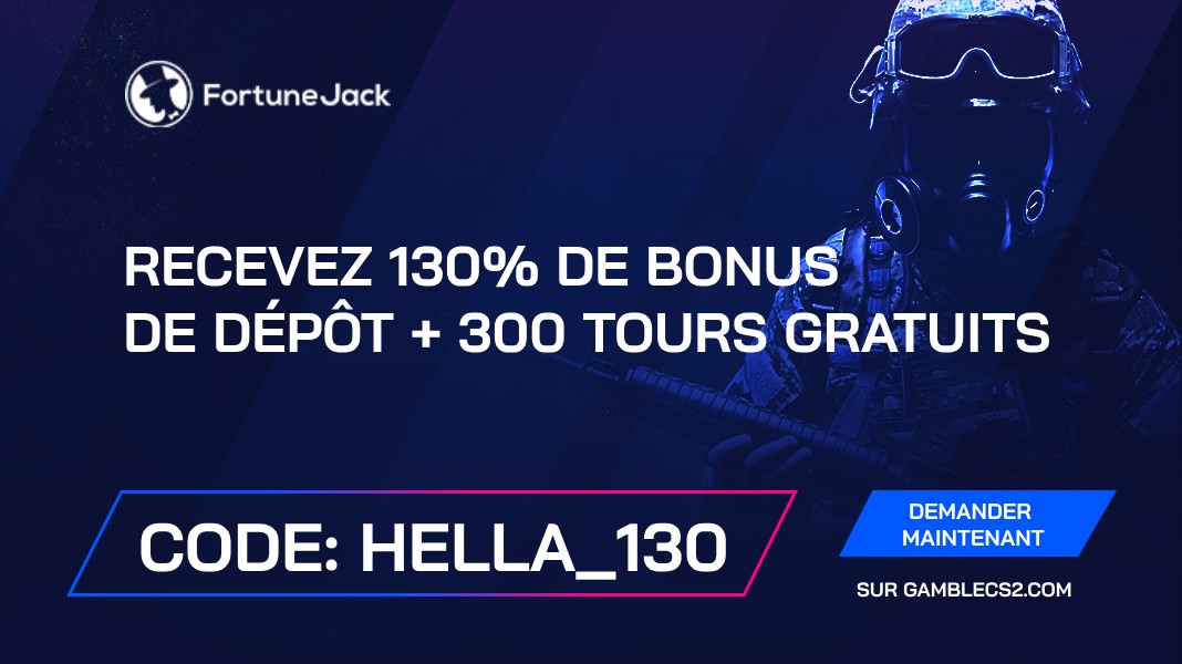 Code promo FortuneJack 2024: Utilisez “Hella_130” et obtenez 130% de bonus sur dépôt + 300 tours gratuits.