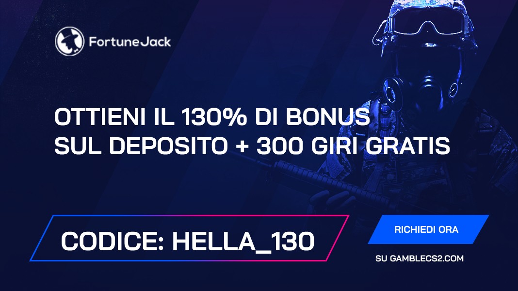 Codice promozionale FortuneJack 2024: Usa “Hella_130” e ottieni il 130% di bonus sul deposito + 300 giri gratis